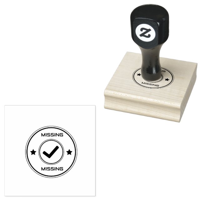 MISSING Highlight Urgent or Important Records Red  Rubber Stamp (Stamped)