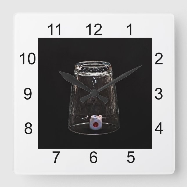 Missing Impossible Square Wall Clock (Front)