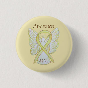 Missing in Action (MIA) Awareness Ribbon Angel Pin