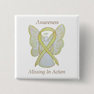Missing in Action (MIA) Awareness Ribbon Angel Pin