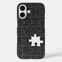 Missing Jigsaw Puzzle Piece black