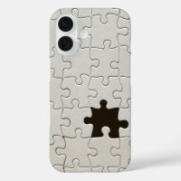 Missing Jigsaw Puzzle Piece White
