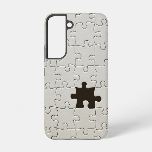 Missing Jigsaw Puzzle Piece White Samsung Galaxy S22 Case (Back)