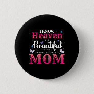 Missing Mum In Heaven Angel Memorial Day Mother 6 Cm Round Badge
