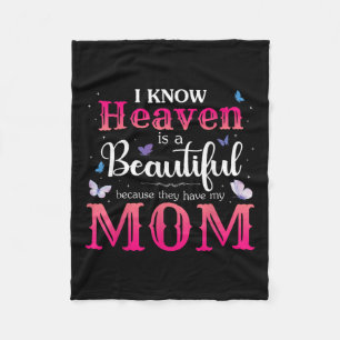Missing Mum In Heaven Angel Memorial Day Mother Fleece Blanket