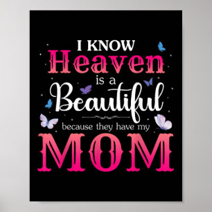Missing Mum In Heaven Angel Memorial Day Mother Poster