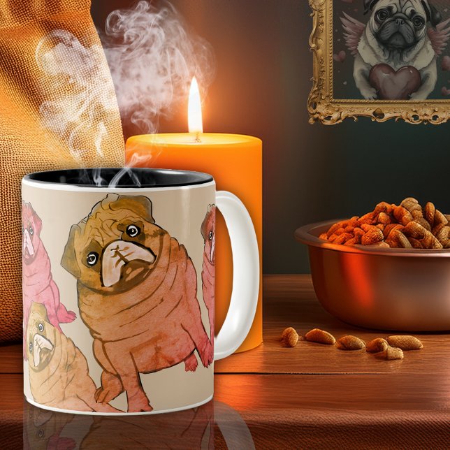 Missing my Pug  Two-Tone Coffee Mug (Creator Uploaded)