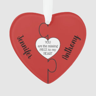 Missing Piece Couples Christmas Acrylic Ornament