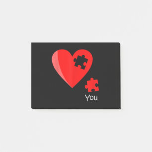 Missing Piece Heart Puzzle Valetines Day Shirt Gif Post-it Notes