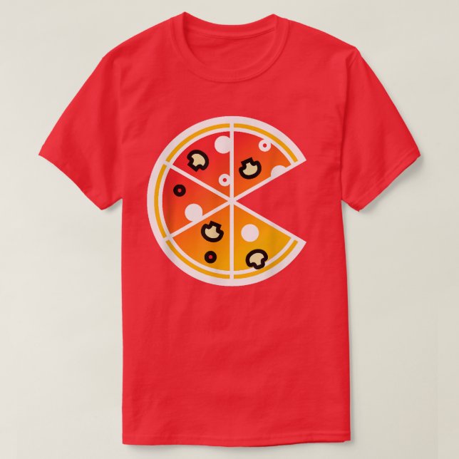 Missing Piece Pizza Slicefunny Couples Pizza S 100 T-Shirt (Design Front)