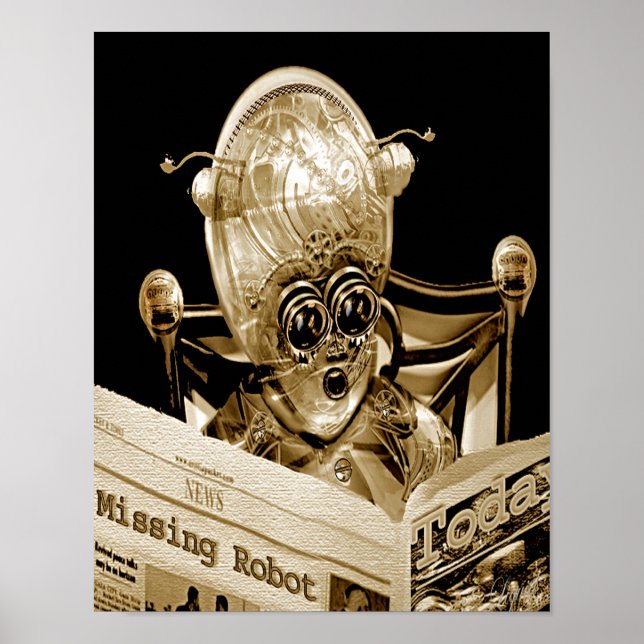 Missing Robot  (Print) Poster (Front)