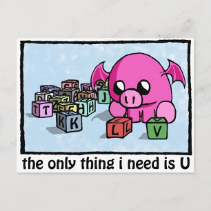 missing u postcard