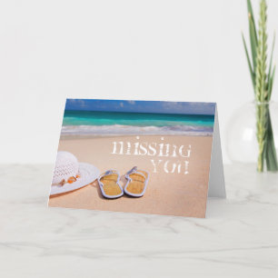 Missing You Beach Scene Card