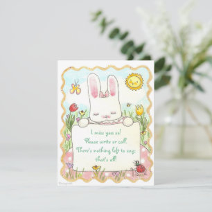 Missing You Bunny Greeting Card