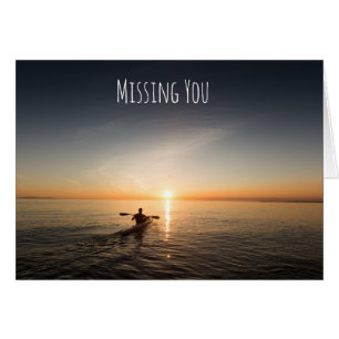 Missing You Canoeing on the Ocean Card