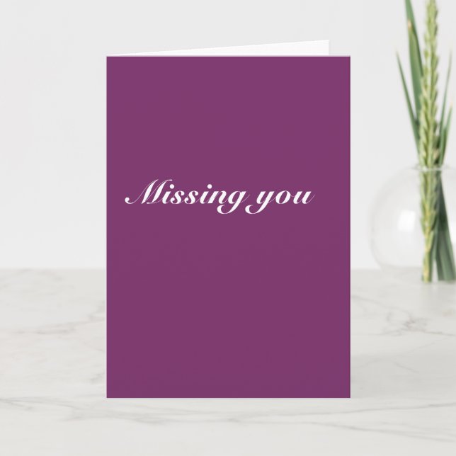 Missing you card (Front)
