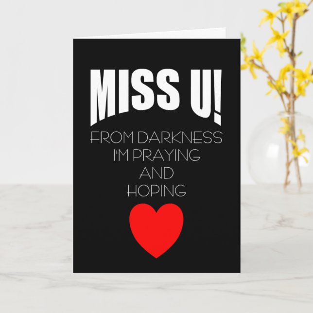 Missing you  card (Yellow Flower)