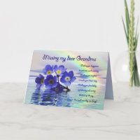 Missing you card for grandma with forget me nots