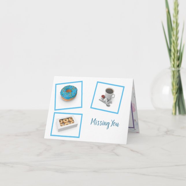 Missing You Custom Miss You Thank You Card (Front)
