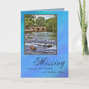 Missing you Daddy on Father's Day Card