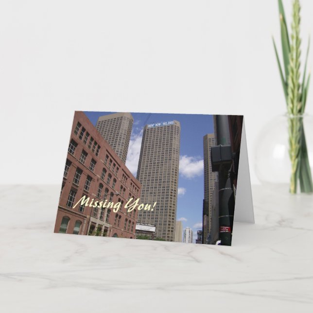 Missing You Downtown Chicago Card (Front)