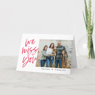 Missing You Editable Colour Holiday Photo Card