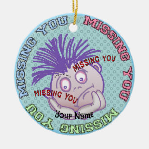 Missing You Face Ceramic Tree Decoration
