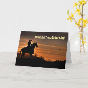 Missing You Fathers Day Cowboy Country  Card