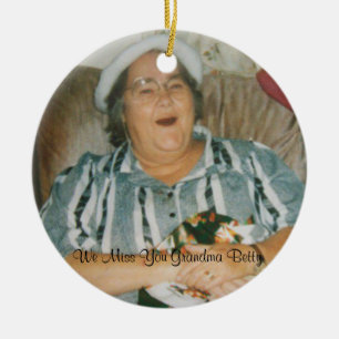 Missing you Grandma Betty Ceramic Tree Decoration