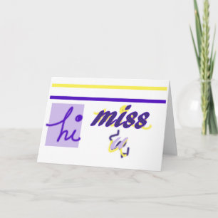 missing you greeting card