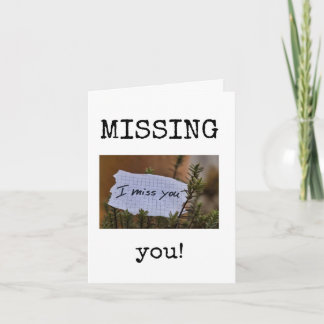 Missing You, I Miss You, Goodbye, Farewell Card