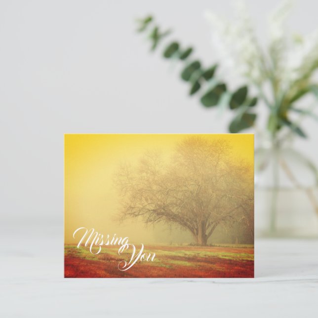 Missing You Landscape Postcard (Standing Front)