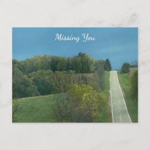 Missing You   Long Winding Road Postcard