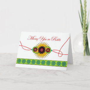 Missing You on Rakhi, Raksha Bandhan, Hindu Card