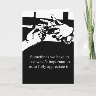 Missing you, prison greeting card. card