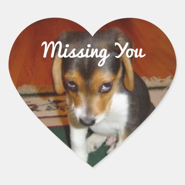 Missing You Puppy Sticker (Front)