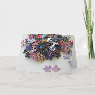 Missing you Puzzle pieces on a card