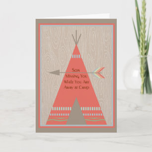 Missing You Son While at Summer Camp Card