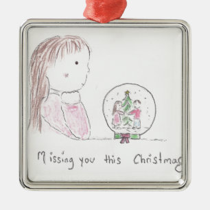 Missing You This Christmas Metal Tree Decoration