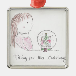 Missing You This Christmas Metal Tree Decoration