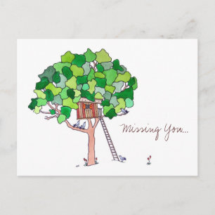 Missing You, Tree House Postcard