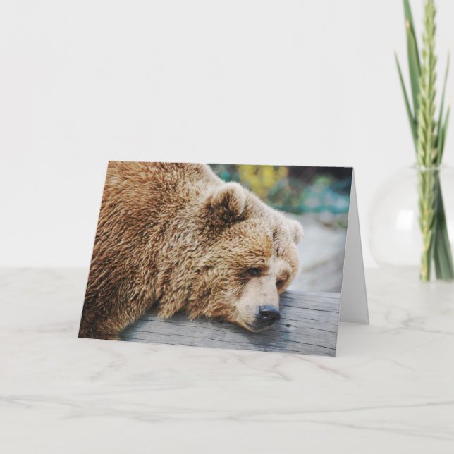 Missing You You're Gone Sad Bear Humour Card (Front)