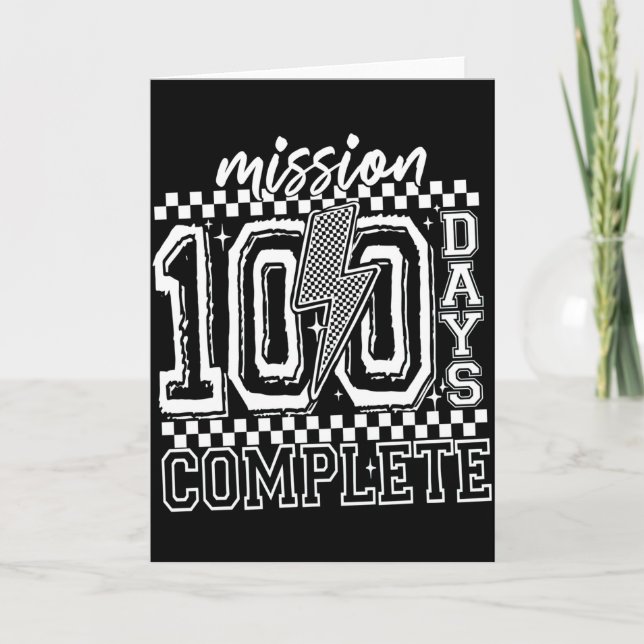 Mission 100 Days Complete Classroom Countdown Card (Front)