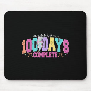 Mission 100 Days Complete Funny 100 Days Of School Mouse Mat