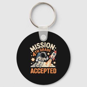 Mission 4th Grade Accepted Astronaut Space Rocket Key Ring