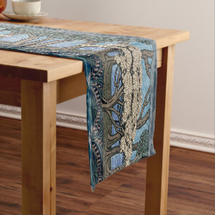 Mission, Arts & Crafts May Tree by Walter Crane Short Table Runner