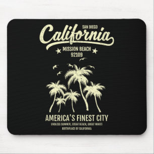 Mission Beach Ca 92109 Summer Vacation San Diego C Mouse Mat