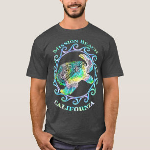 Mission Beach California Vacation Colourful Tribal T-Shirt