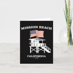 Mission Beach Shirt Retro San Diego California Bea Card
