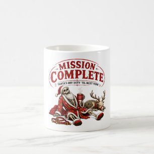 Mission Complete Santa Off Duty Funny Christmas Coffee Mug